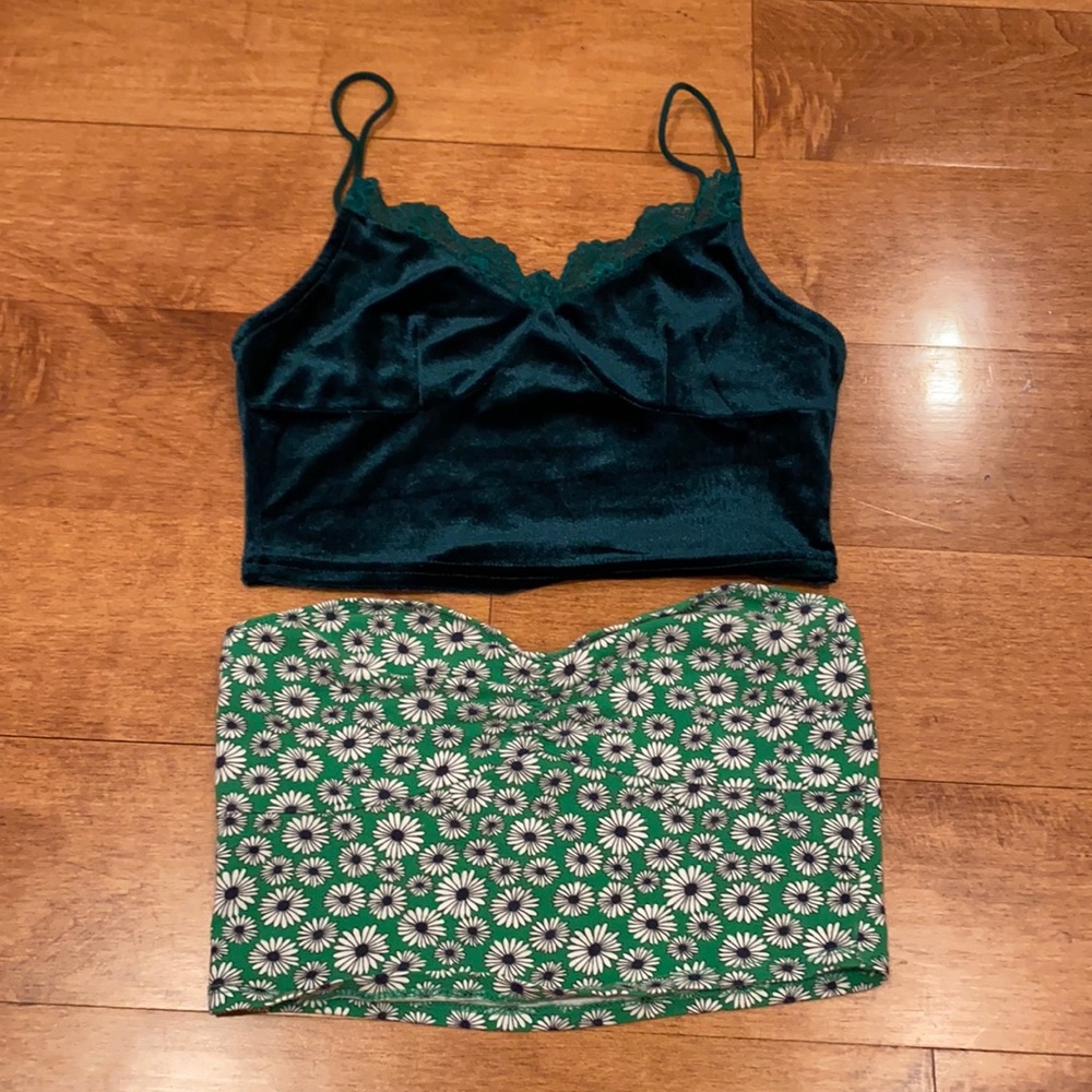 Bundle—Two Green Shirts Shein/Forever 21